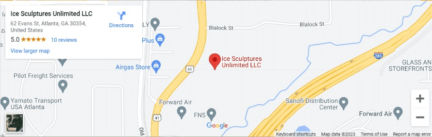 A map of ice sculptures unlimited llc
